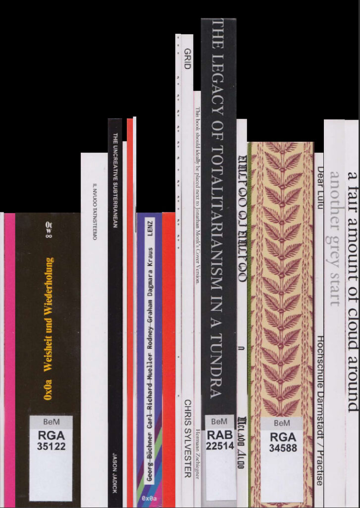 first page of 'shelfbook'. apod book spine scans