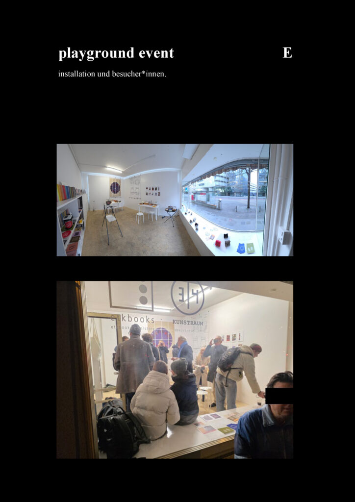 playground event. installation und besucher*innen.