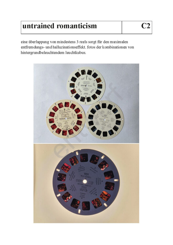 eine überlappung von mindestens 3 reels sorgt für den maximalen entfremdungs- und halluzinationseffekt. fotos der kombinationen von hintergrundbeleuchtendem leuchtkubus.